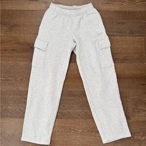Aritzia Light Gray Cozy Cargo Sweatpants